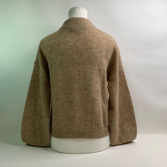Banana Republic Cozy Tan Wool-Alpaca Sweater | Effortless Preppy Knit Pullover - Picture 2 of 8